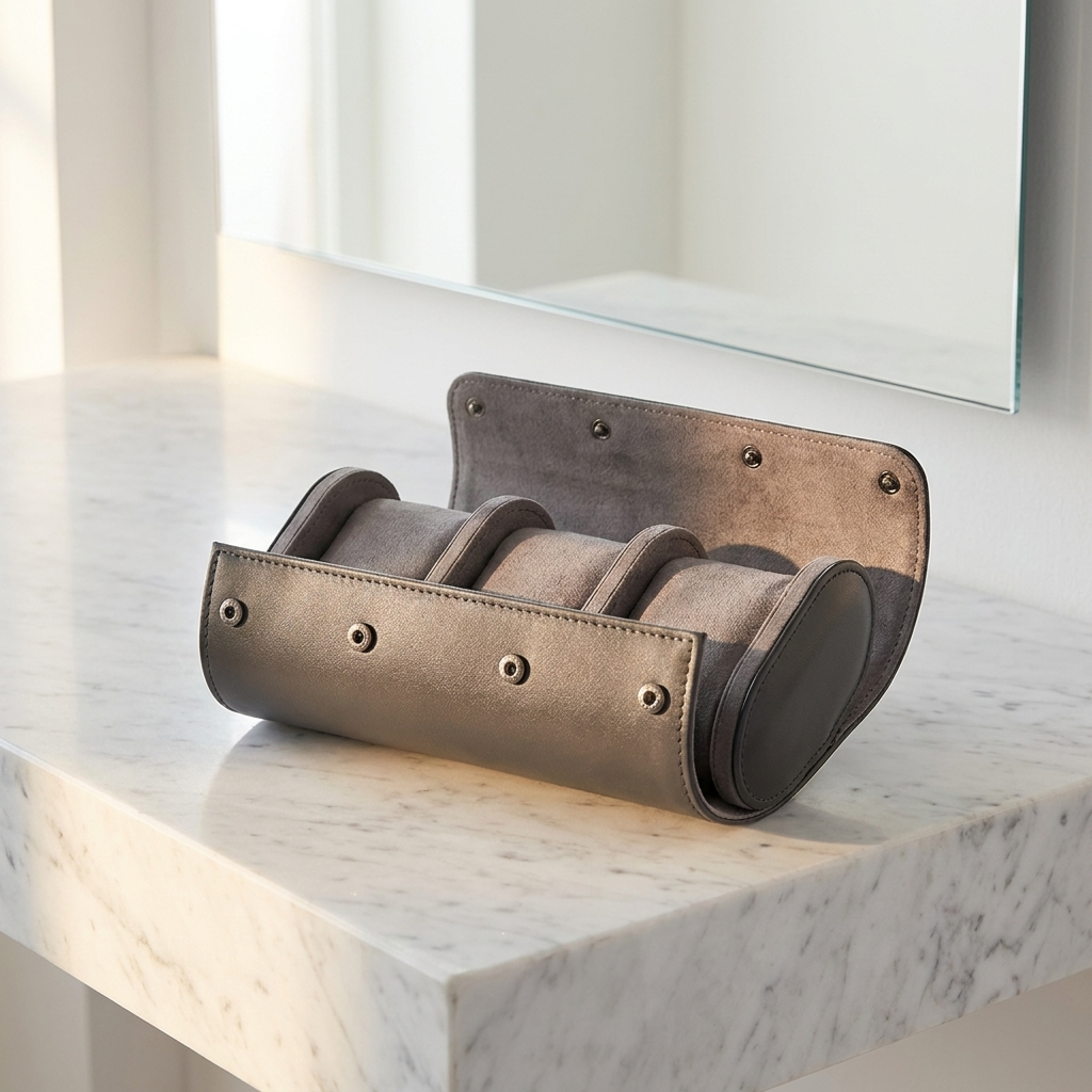 Watch Roll – Majestic Leather 3 Slots - Watch Roll