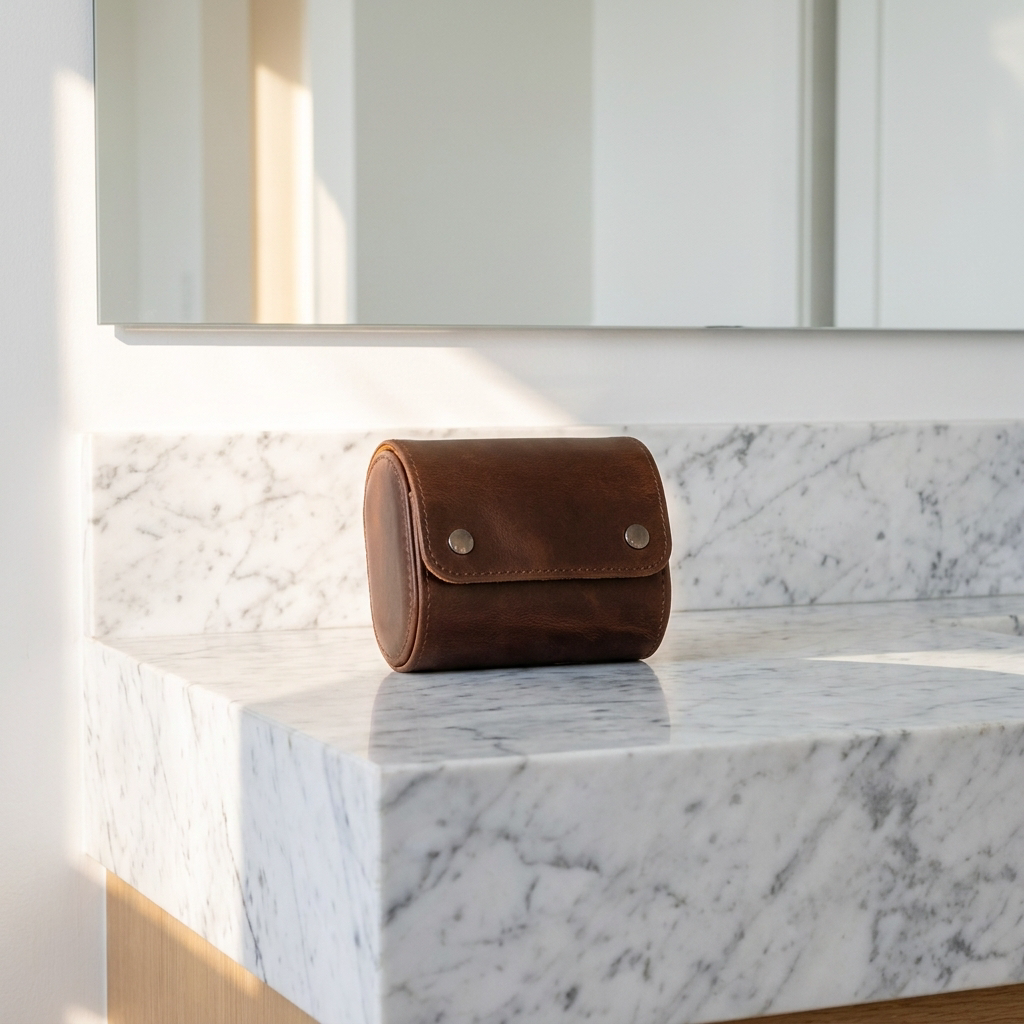 Watch Roll – One Brown Leather - Watch Roll