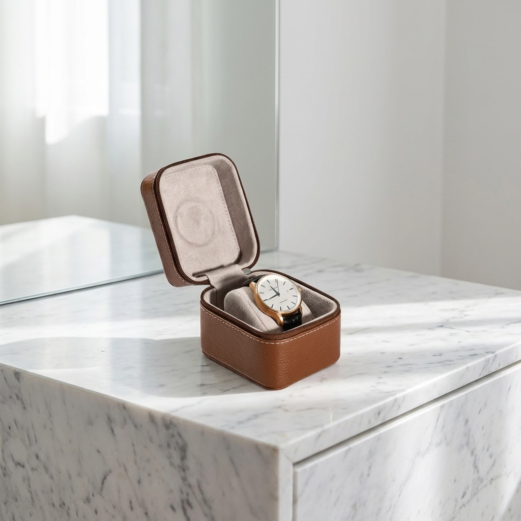 Watch Roll – Taupe Signature - Watch Box
