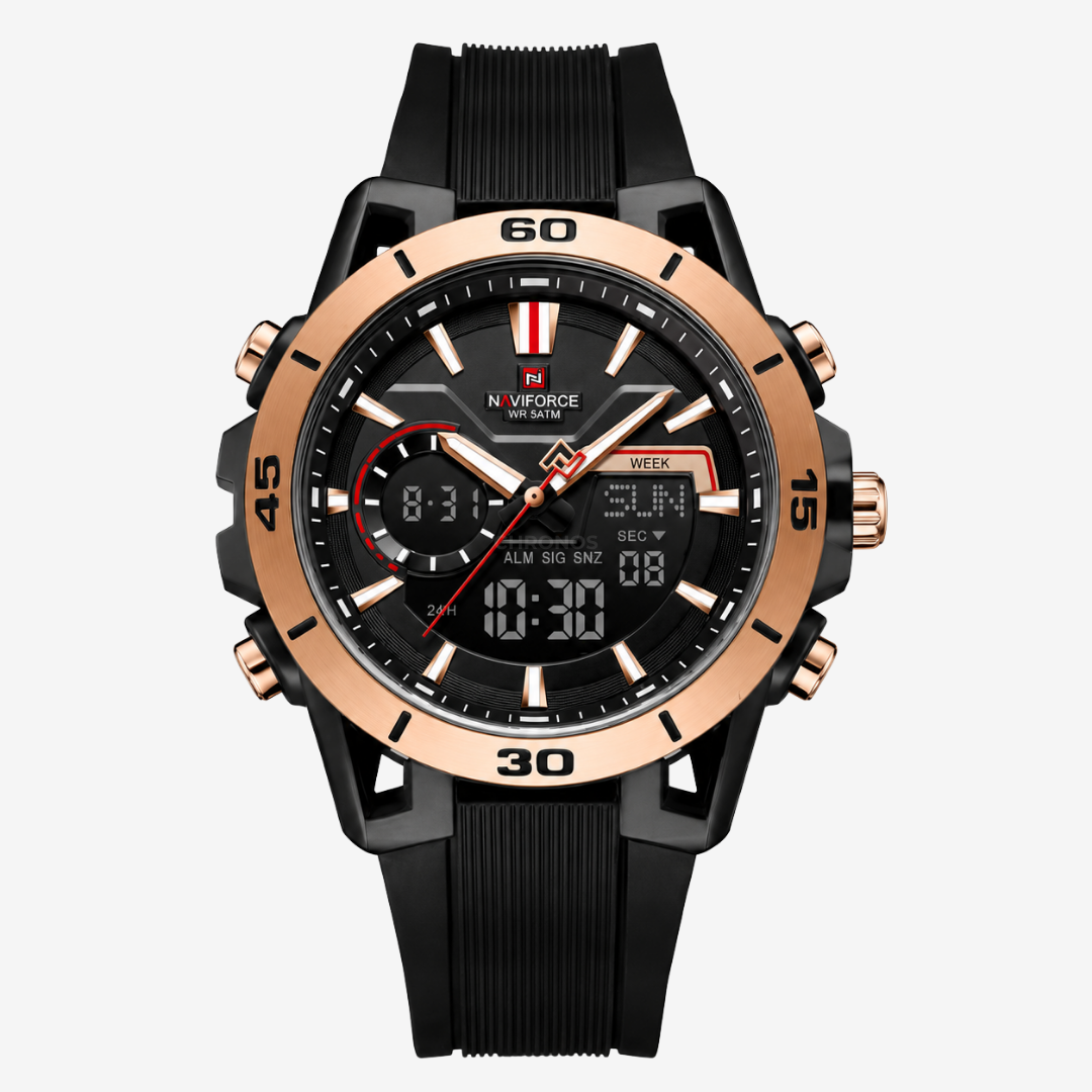 Watch – Salerno – 42mm - Black / Rose Gold Case - Watch