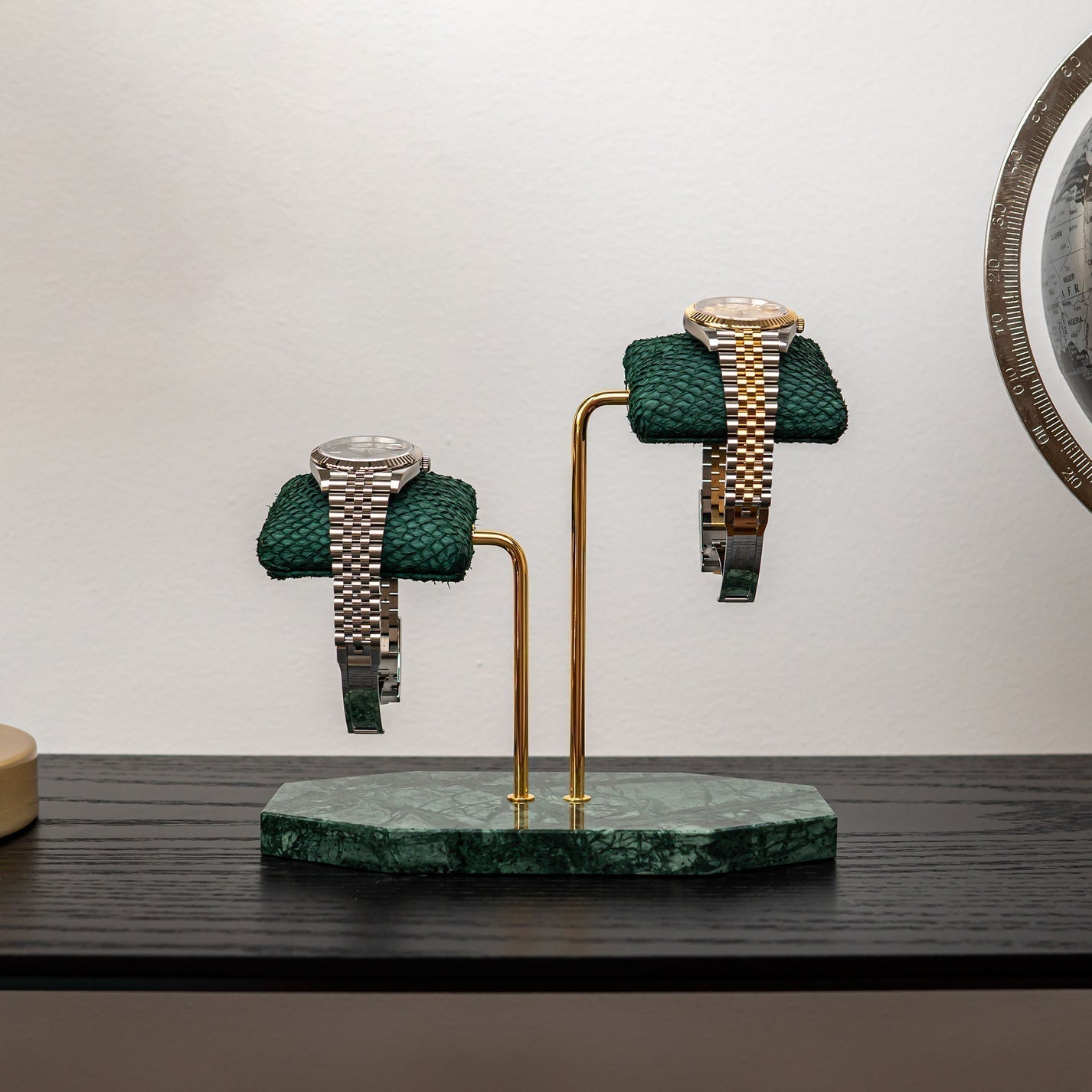 Watch Stand - Double Cushion Marble Green - WATCH STAND