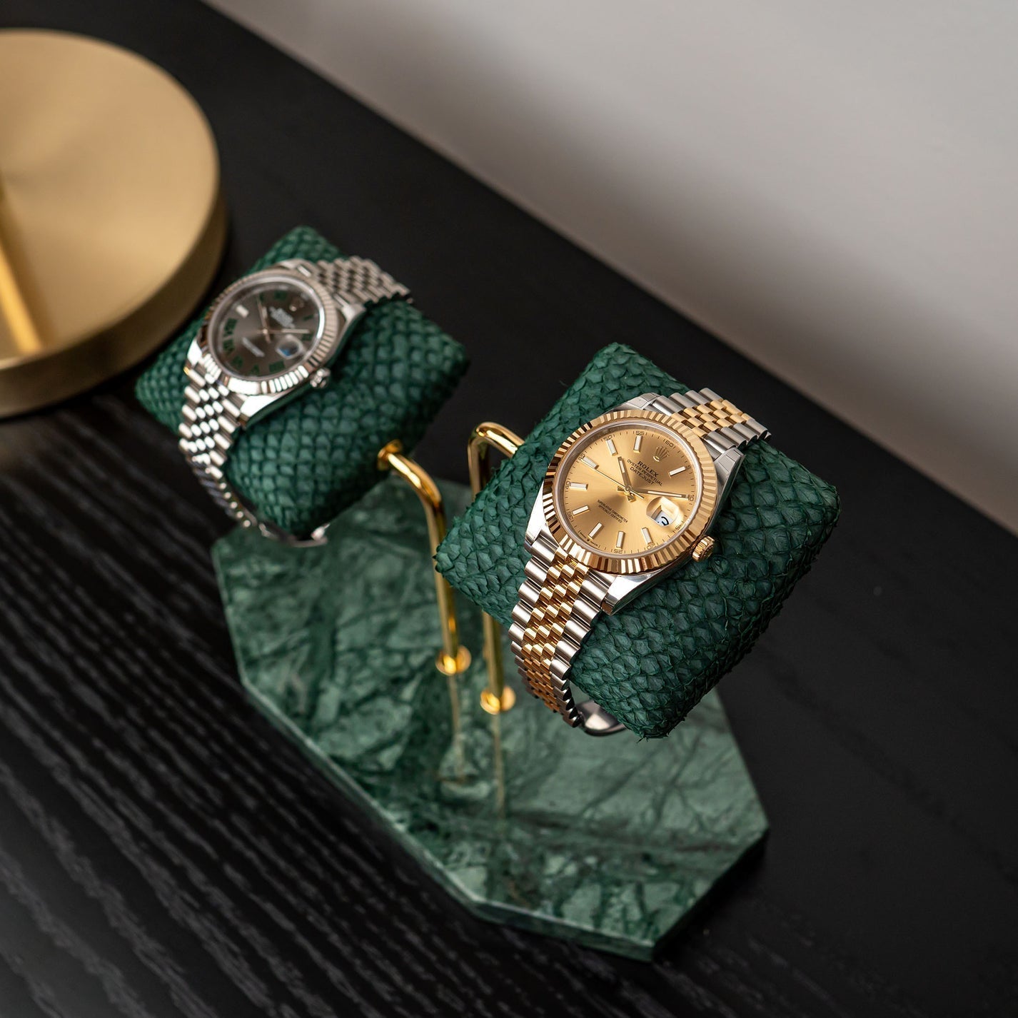Watch Stand - Double Cushion Marble Green - WATCH STAND