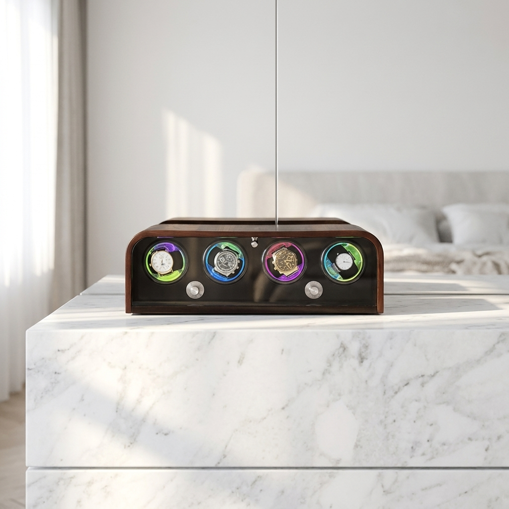 Watch Winder – Auburn Rainbow 4 Slots - Watch Winder