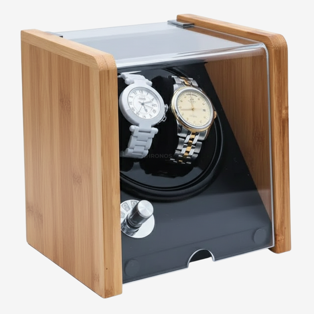 Watch Winder – Bamboo Black Duo - Watch Winder