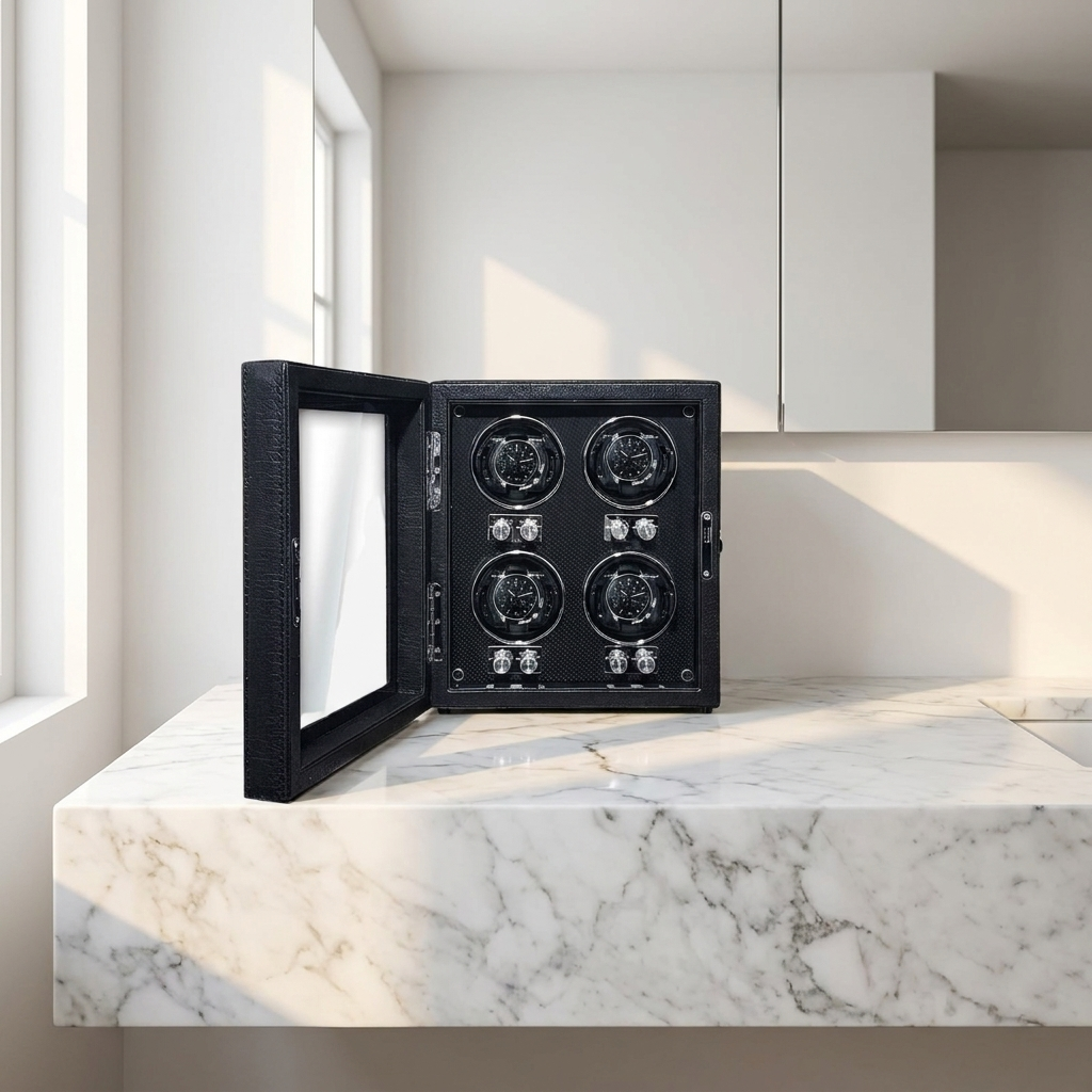 Watch Winder – Black 4 Slots - Watch Winder
