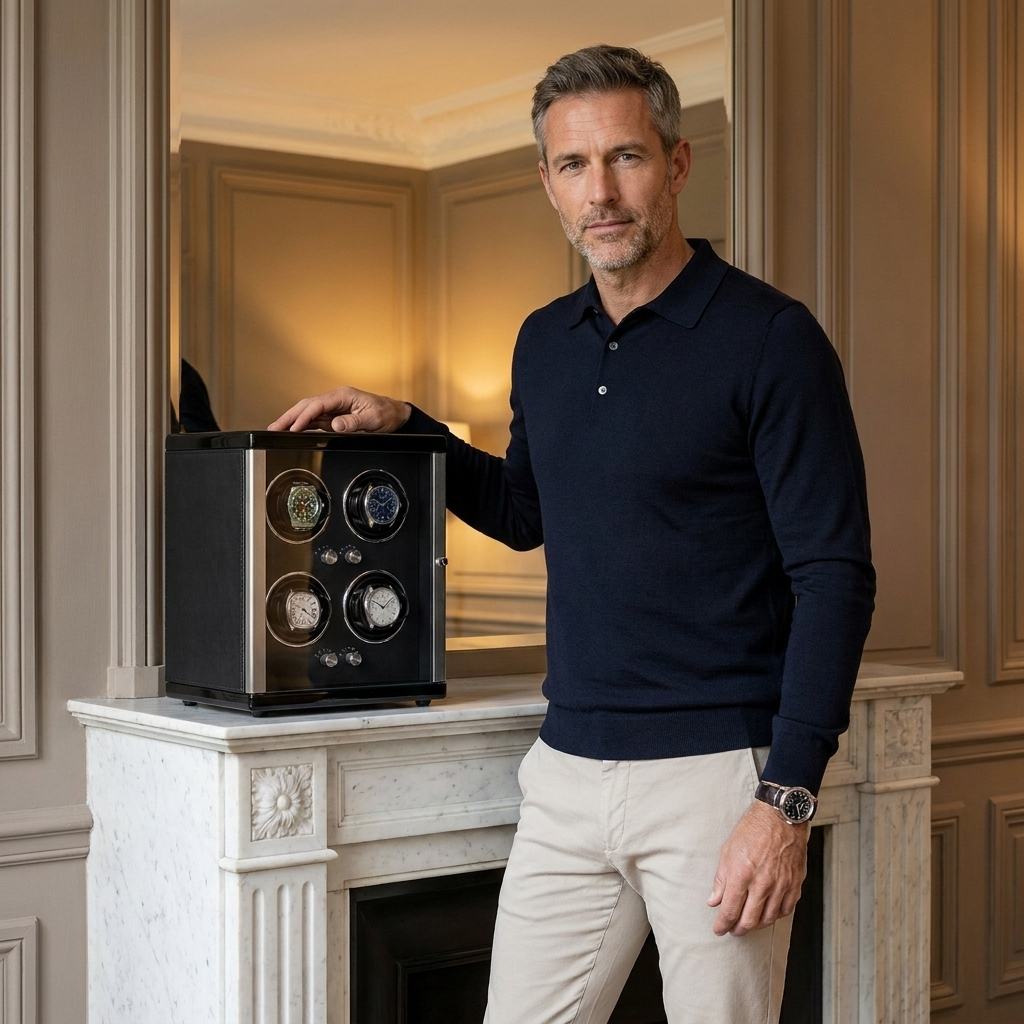 Watch Winder – Black Mozart 4 Slots - Watch Winder