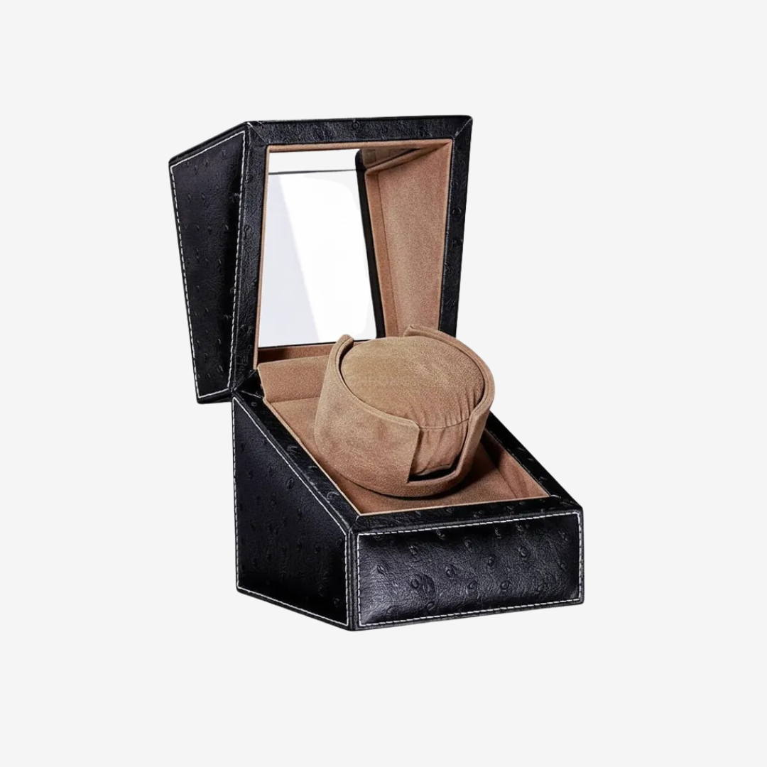 Watch Winder – Black Ostrich - Watch Winder