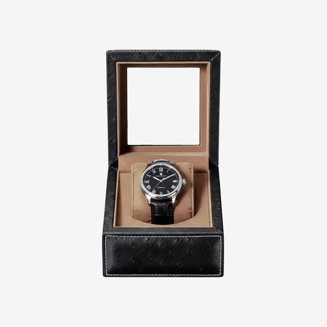 Watch Winder – Black Ostrich - Watch Winder