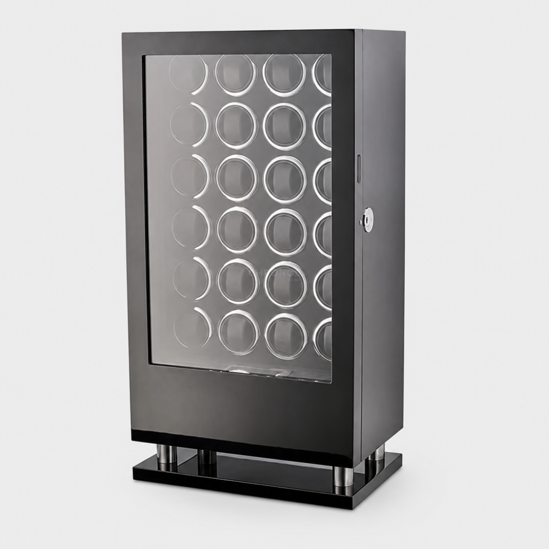 Watch Winder – Blackwood Grand - Black | 24 Slots / US / CAN - Watch Winder Safe