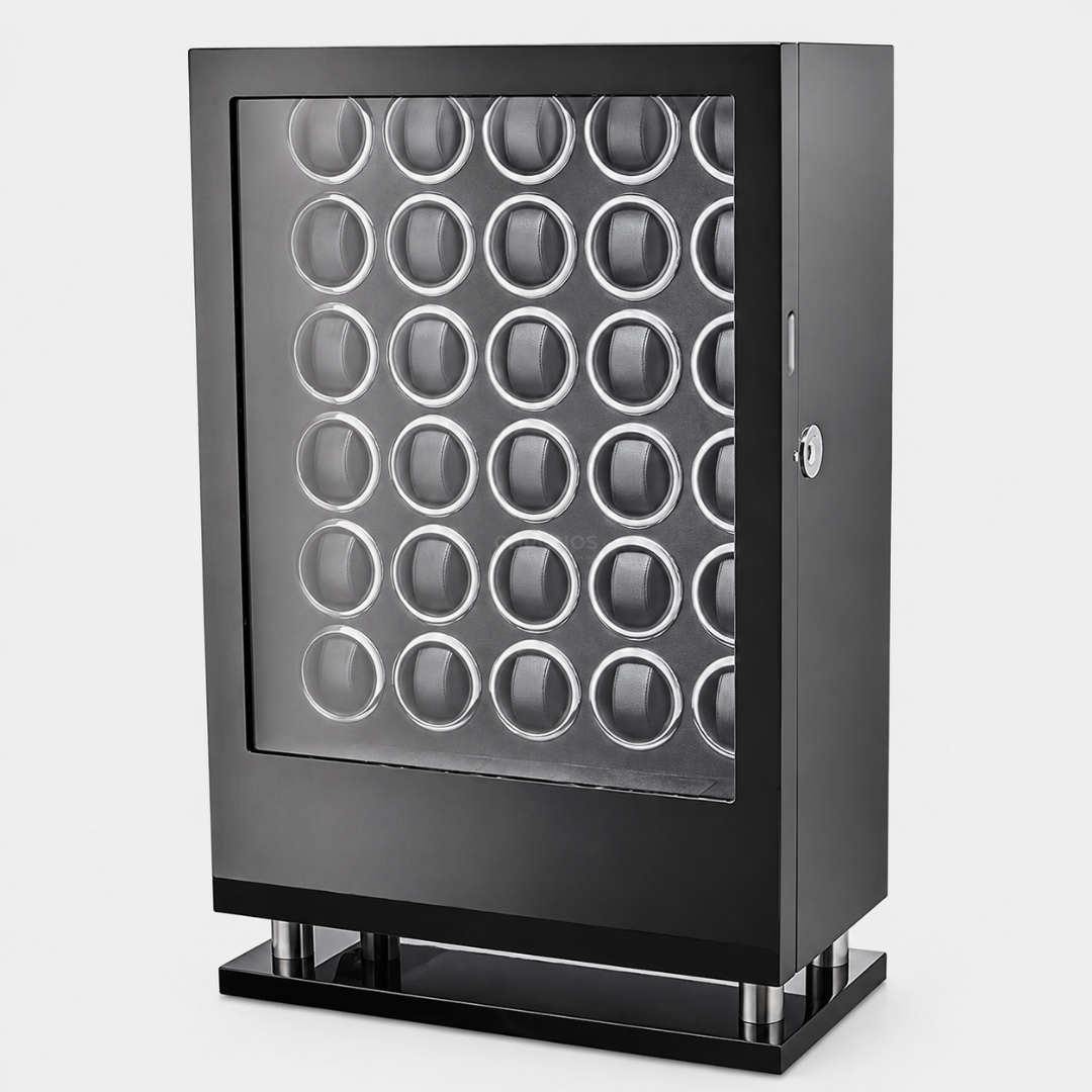 Watch Winder – Blackwood Grand - Black | 30 Slots / US / CAN - Watch Winder Safe