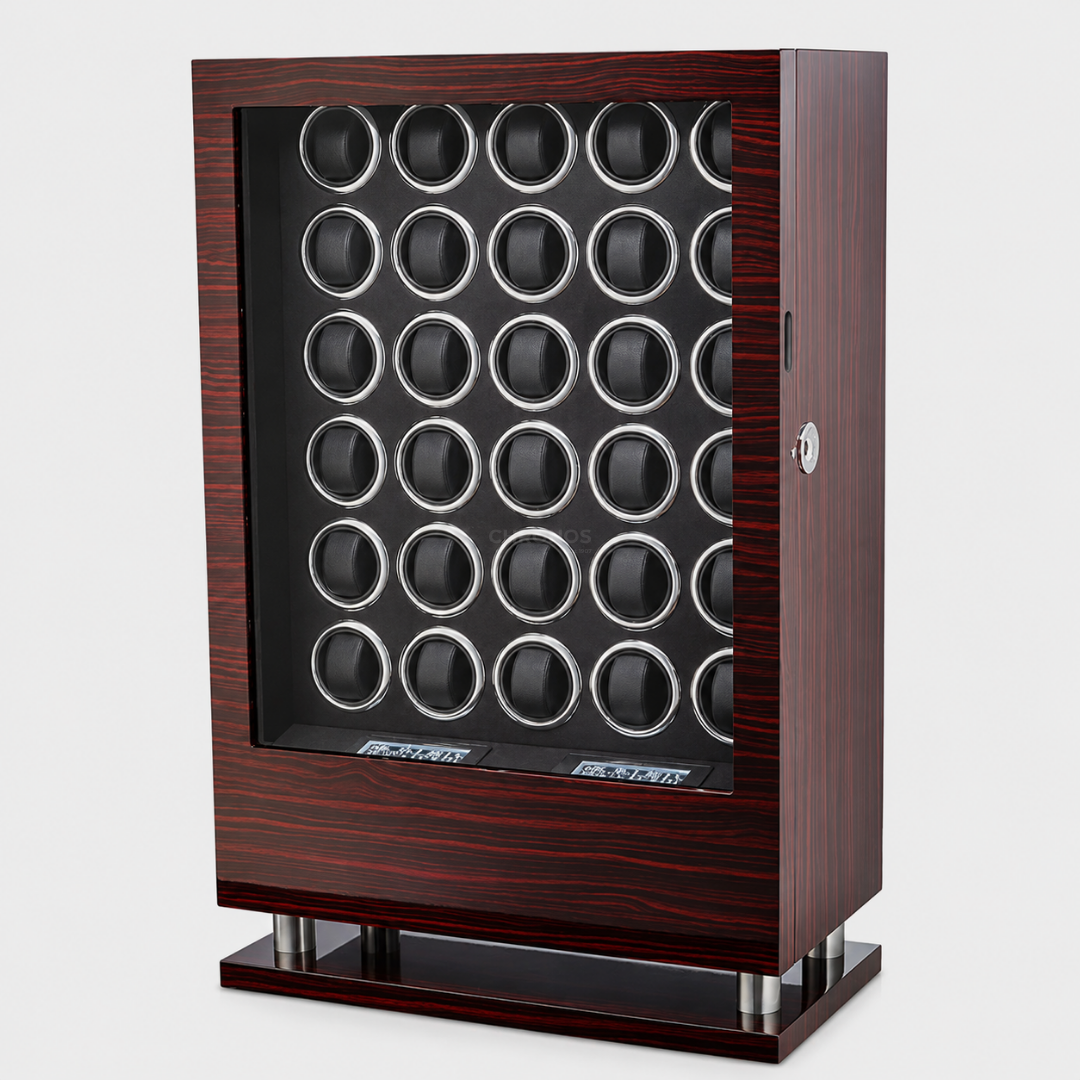 Watch Winder – Blackwood Grand - Red | 30 Slots / US / CAN - Watch Winder Safe