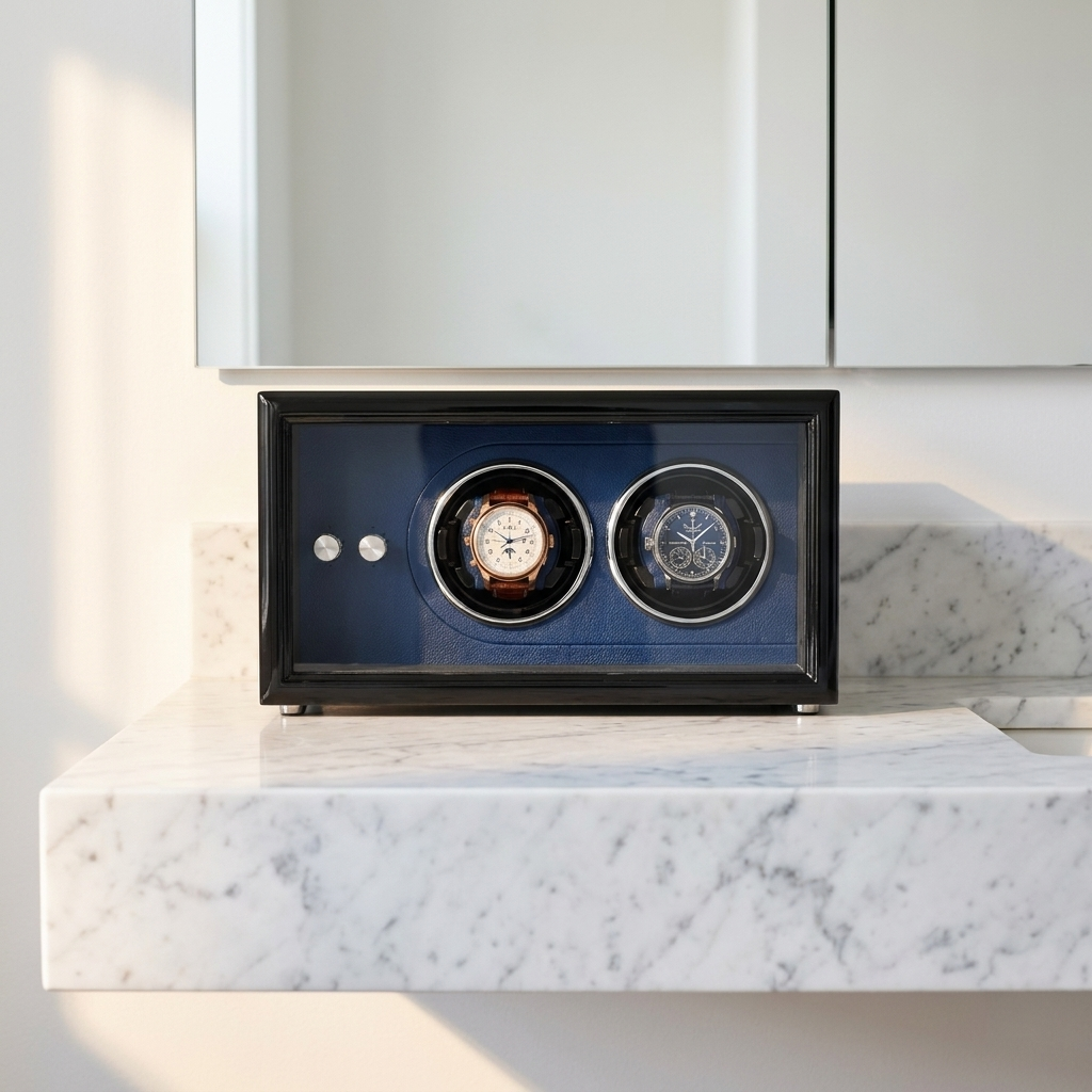 Watch Winder – Blue Oak 2 Slots - Watch Winder
