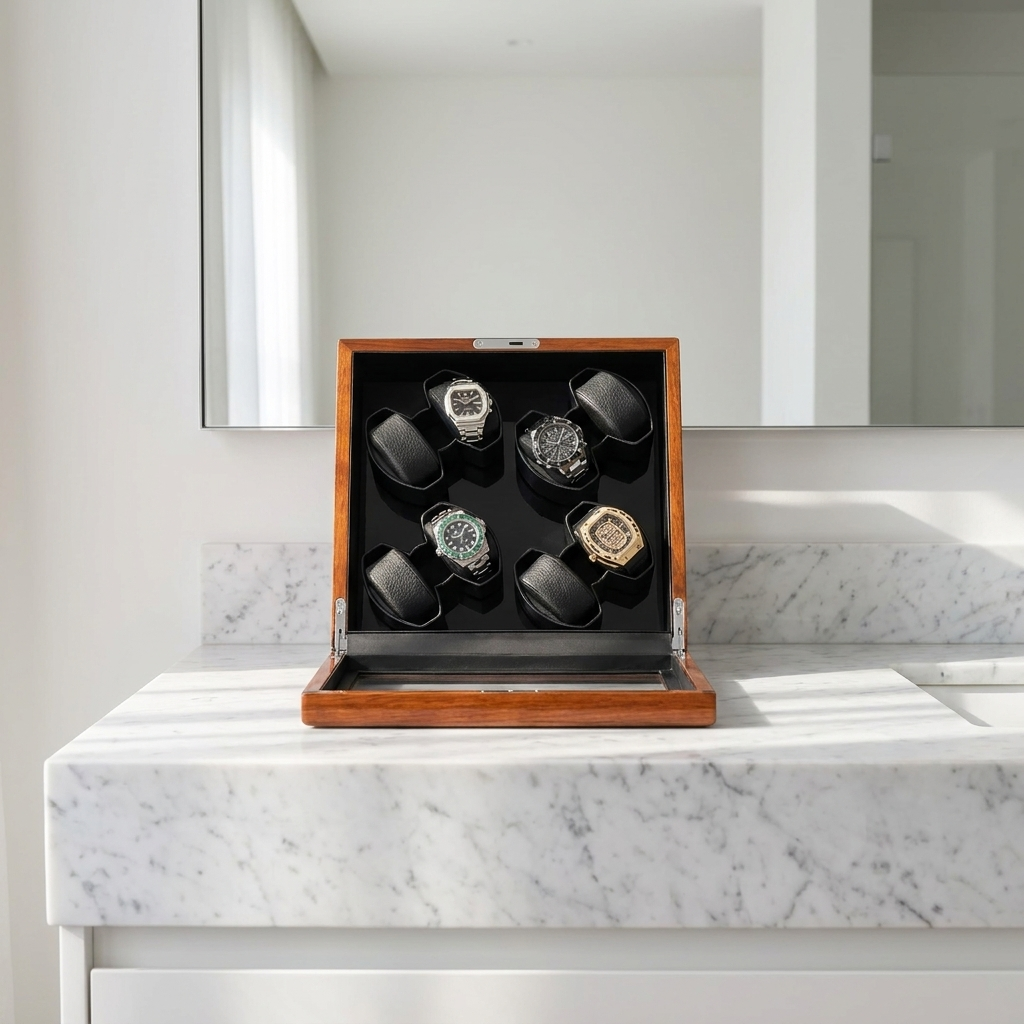 Watch Winder – Brown Walnut 8 Slots - Watch Winder