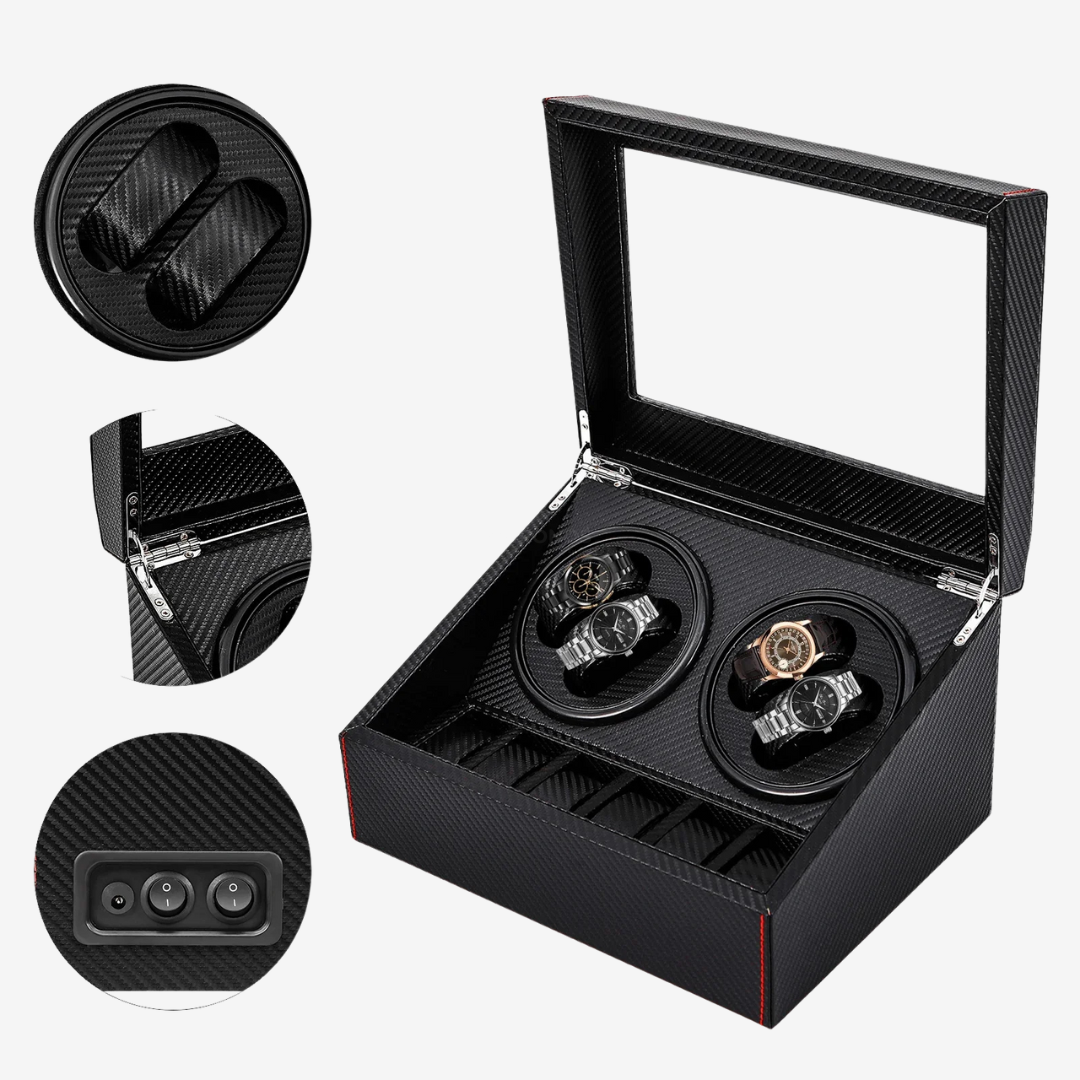 Watch Winder - Carbon 4 Slots - Watch Winder