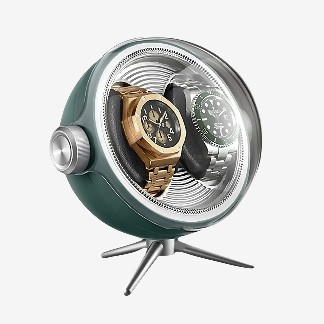 Watch Winder – Cosmos Orb Duo 2 Slots - Green - Watch Winder
