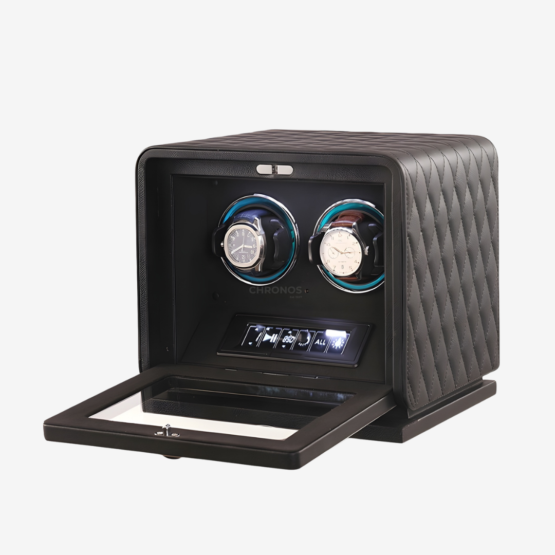 Watch Winder – Courtside 2 Slots - Black - Watch Winder