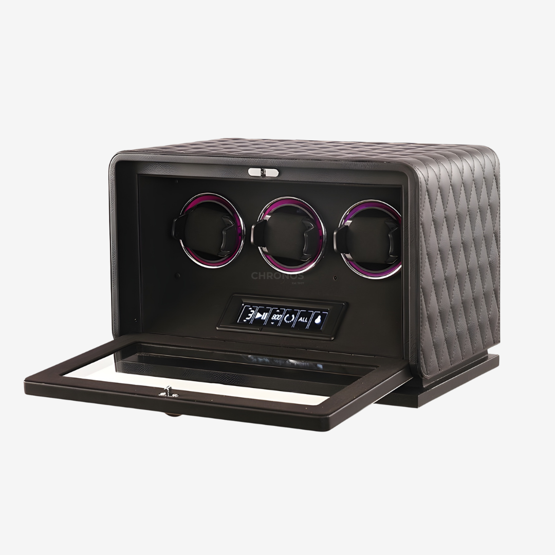 Watch Winder – Courtside 3 Slots - Black - Watch Winder