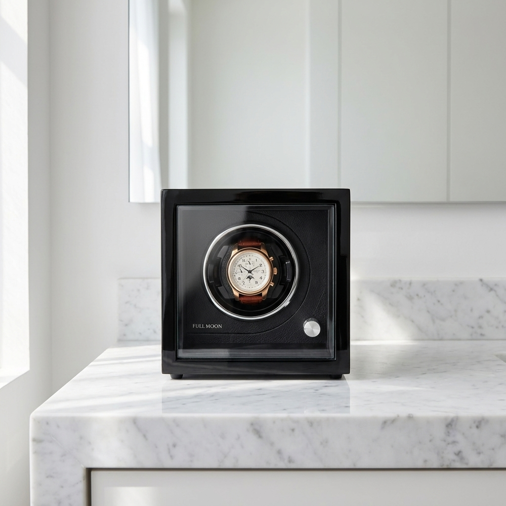 Watch Winder - Full Moon Grey Cube - Watch Winder