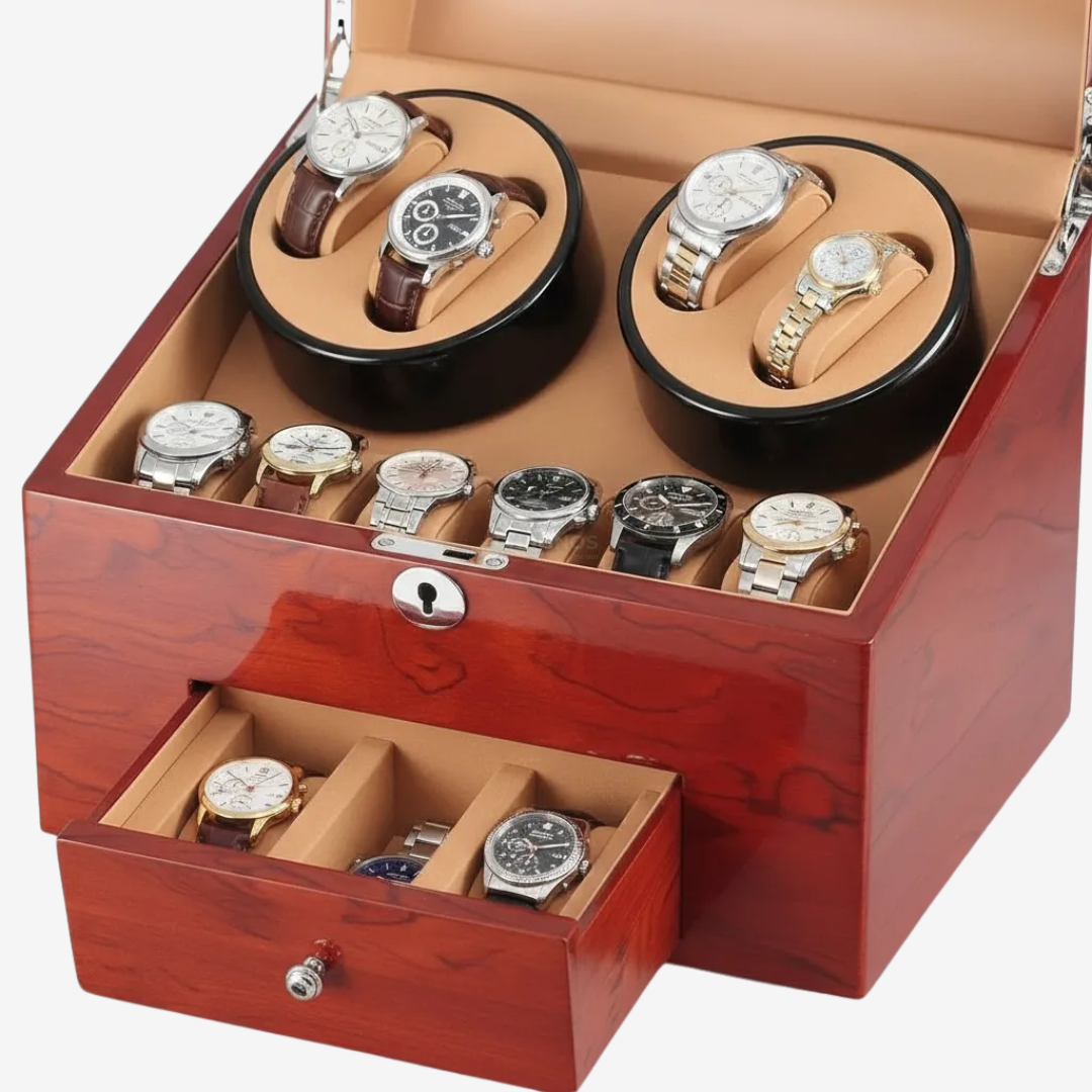 Watch Winder – Golden Teak Edition - Watch Winder