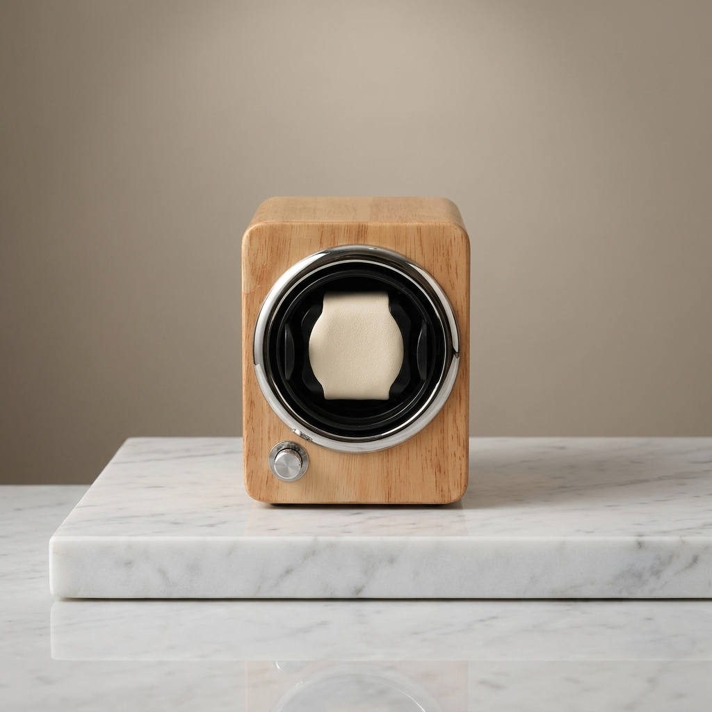 Watch Winder – Light Oak Cube - Watch Winder