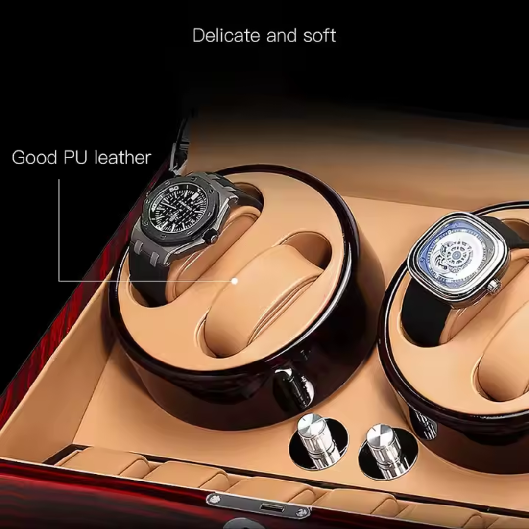 Watch Winder - Luxury Piano 6 Slots Wood