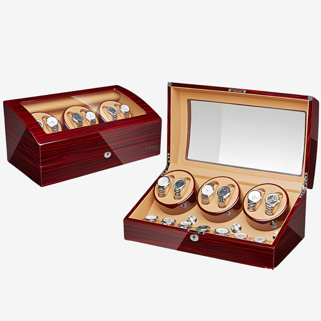 Watch Winder - Luxury Piano 6 Slots Wood - Beige - Watch Winder