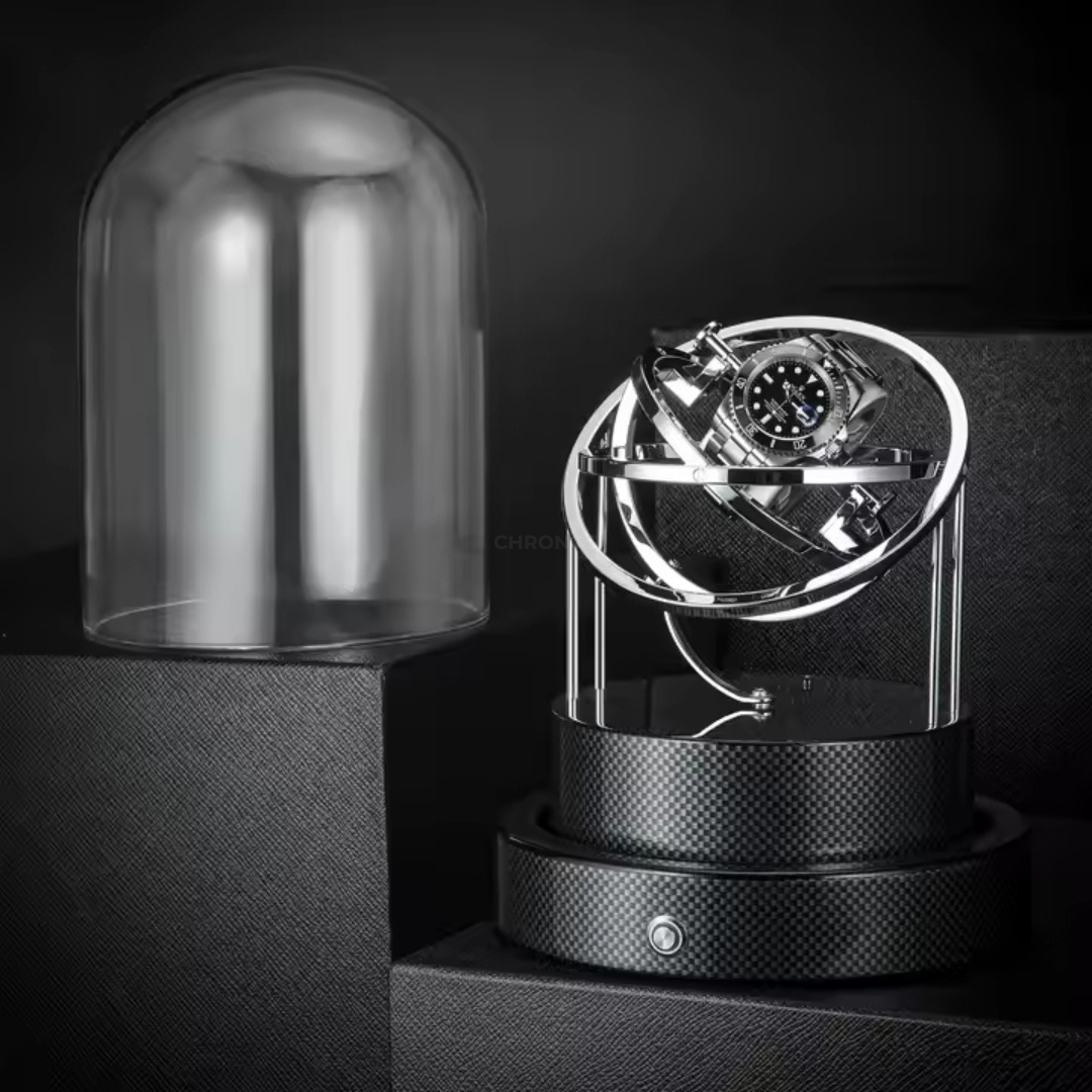 Remontoir Majestic Noir & Argent - Remontoir Montre