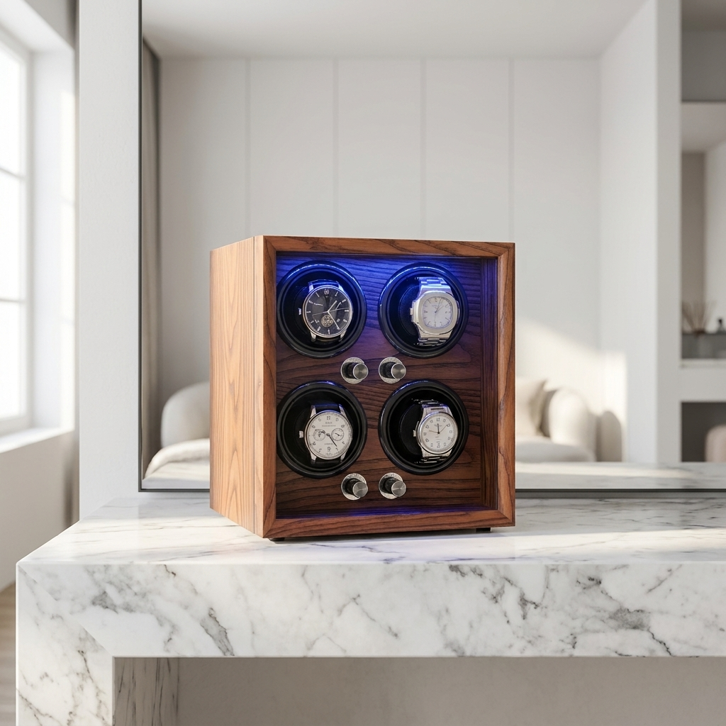 Watch Winder – Nutwood 4 Slots - Watch Winder