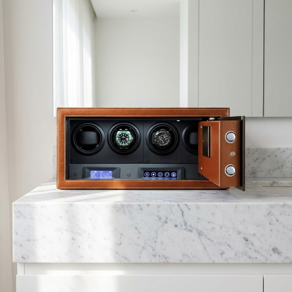 Watch Winder - Orange Time Guardian 4 Slots - Watch Winder