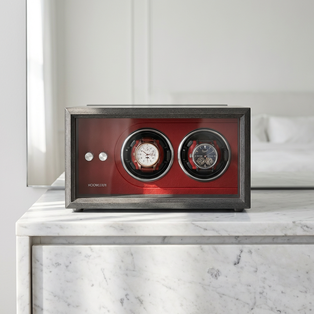 Watch Winder – Red Wood 2 Slots - Watch Winder