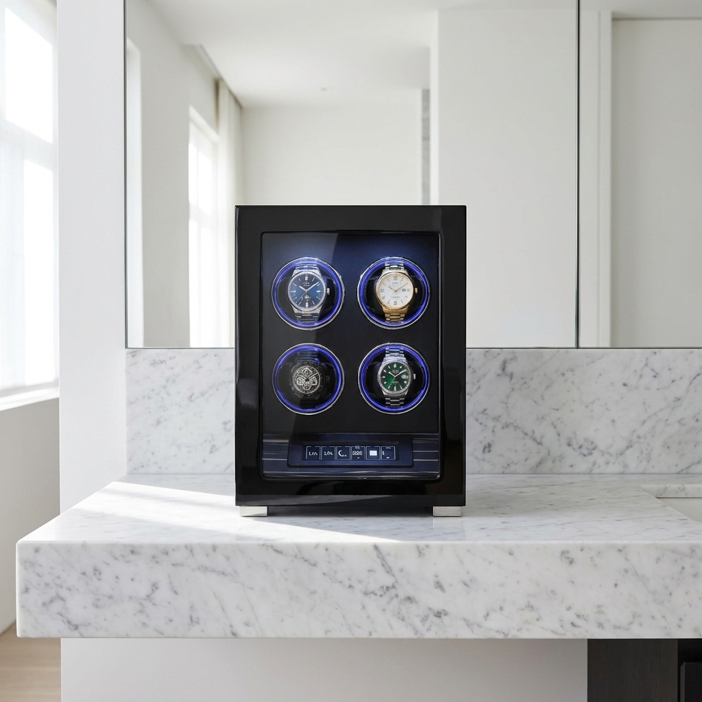 Watch Winder – Sable Fur 4 Slots - Watch Winder