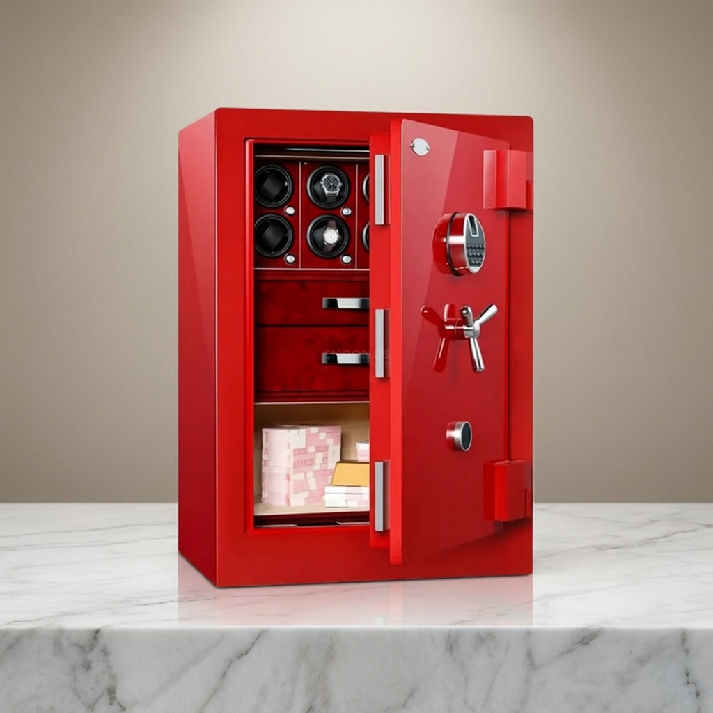 Watch Winder Safe – Quantum Glide Reddish - Watch Winder Safe
