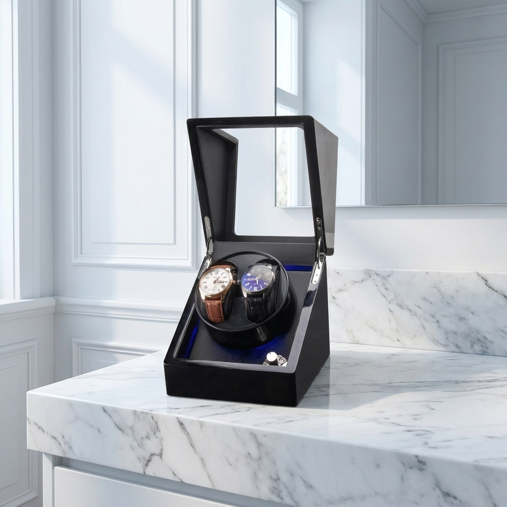 Watch Winder - Wagner Black 2 Slots - Watch Winder
