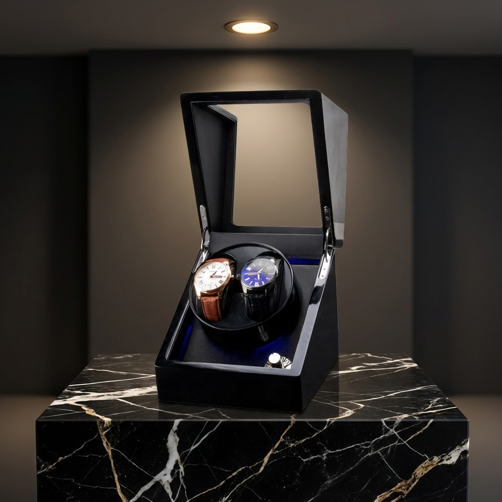 Watch Winder - Wagner Black 2 Slots - Watch Winder