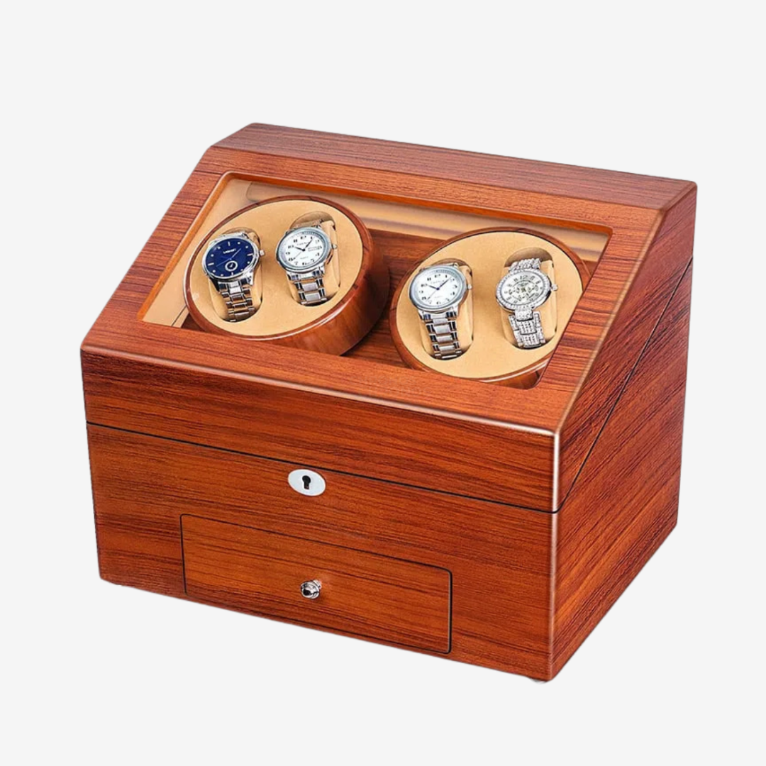 Watch Winder - Walden 4 Rotating + 9 Slots - Watch Winder