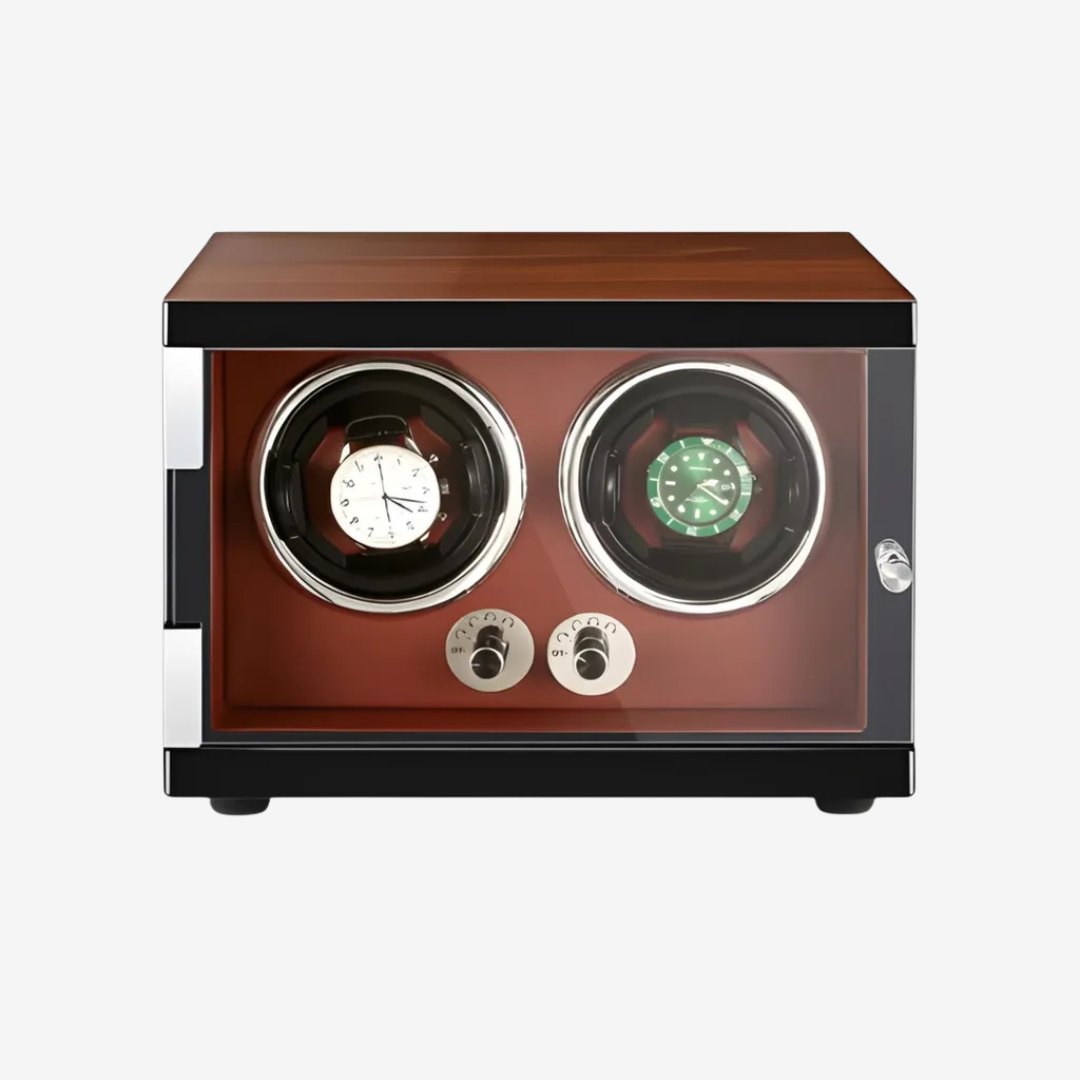 Watch Winder – Wood Grain 2 Slots - Watch Winder