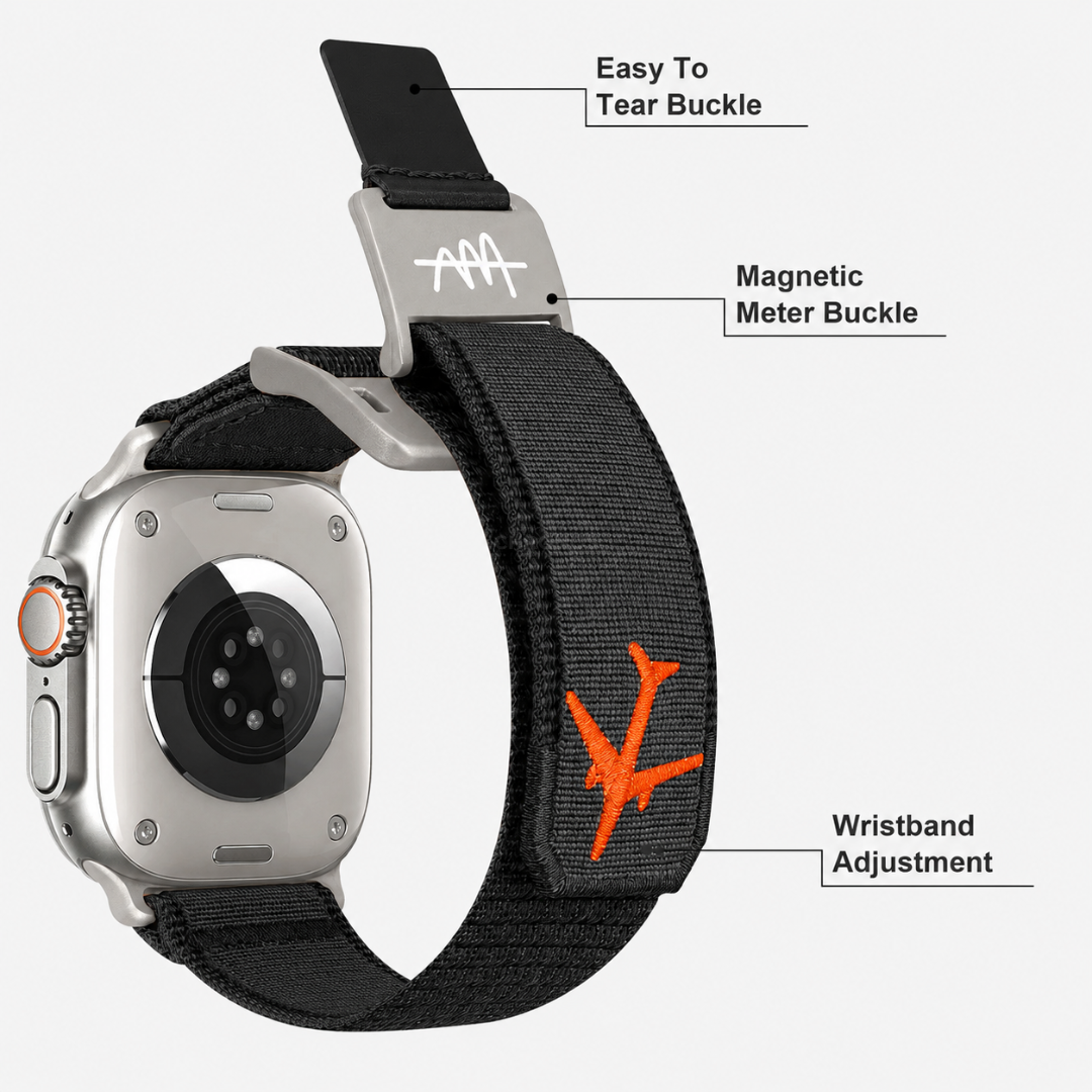 Wild Trail Mag Buckle Nylon Band For Apple Watch - Watch Band