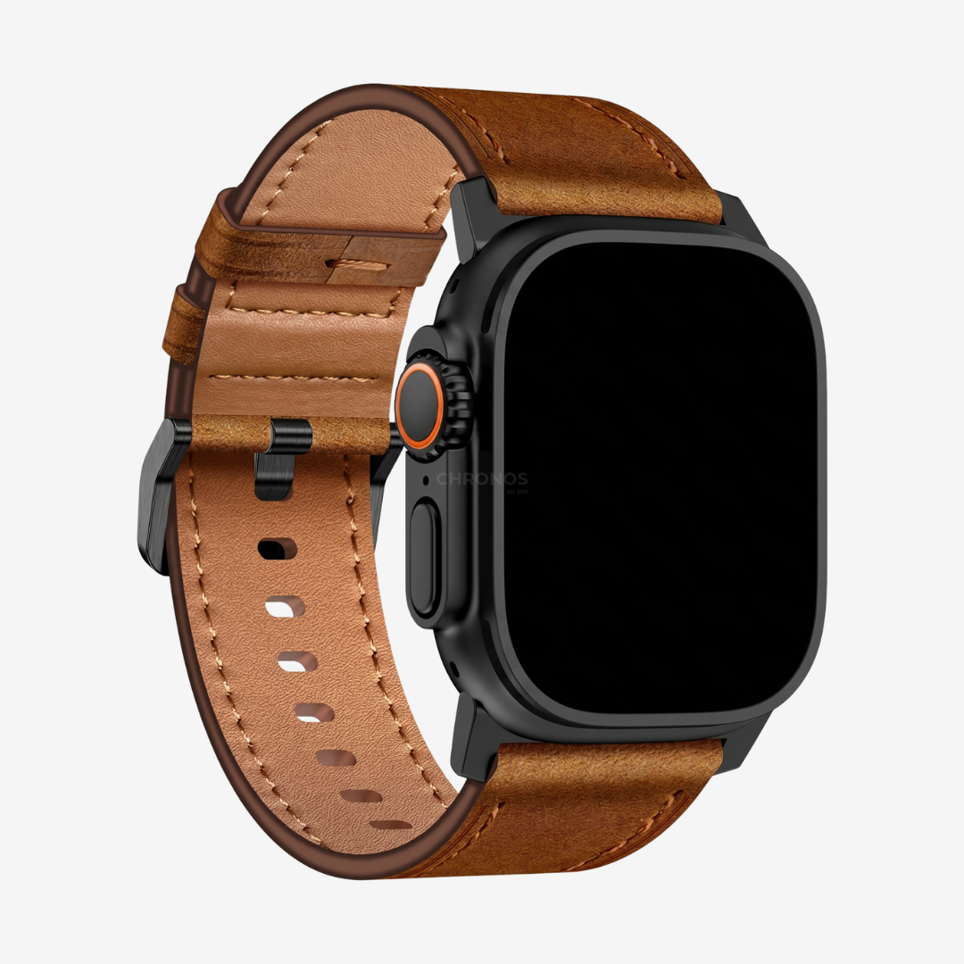 Wilderness Leather Band - Brown / Black / 44mm/45mm/46mm/49mm - Watch Band