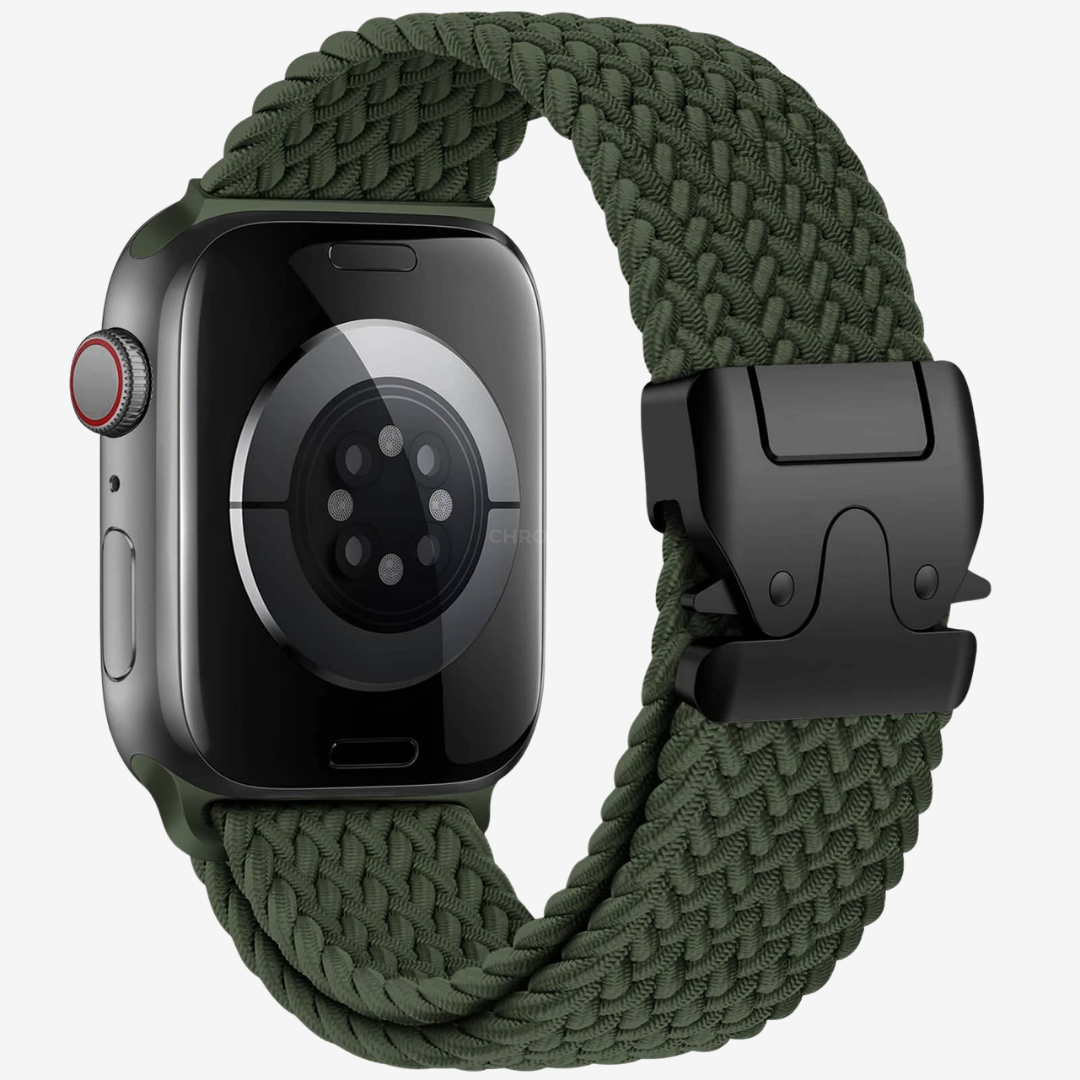 Apple Watch Band - Adjustable Braided Nylon - Army Green - Watch Band