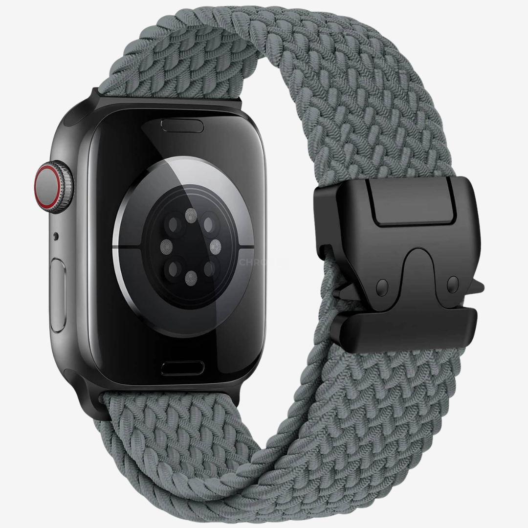 Apple Watch Band - Adjustable Braided Nylon - Grey - Watch Band