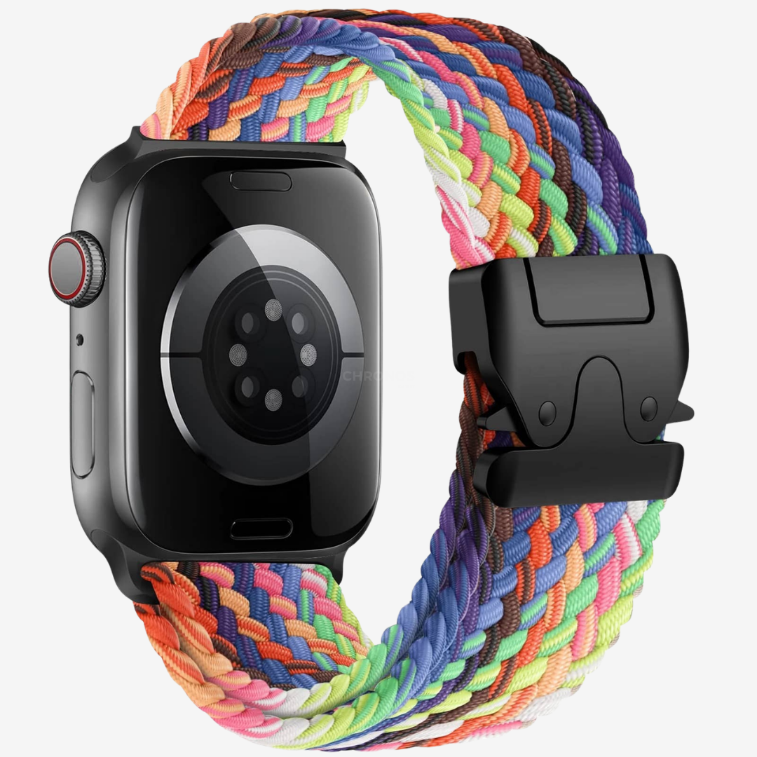 Apple Watch Band - Adjustable Braided Nylon - Multicolor - Watch Band
