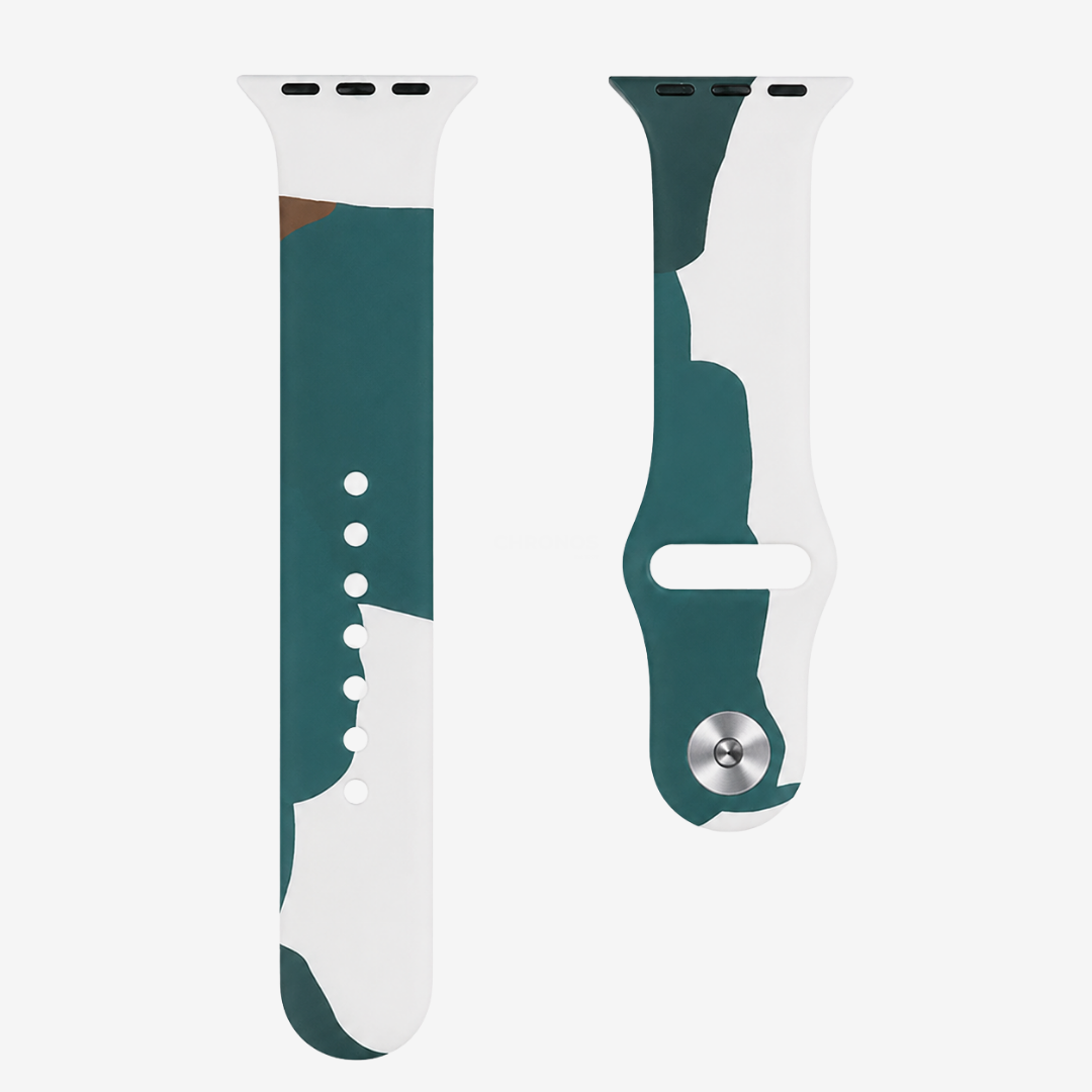Apple Watch Band - Camouflage Silicone - Arctic Blue - Watch Band