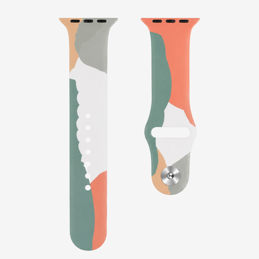 Apple Watch Band - Camouflage Silicone - Coral Mint - Watch Band