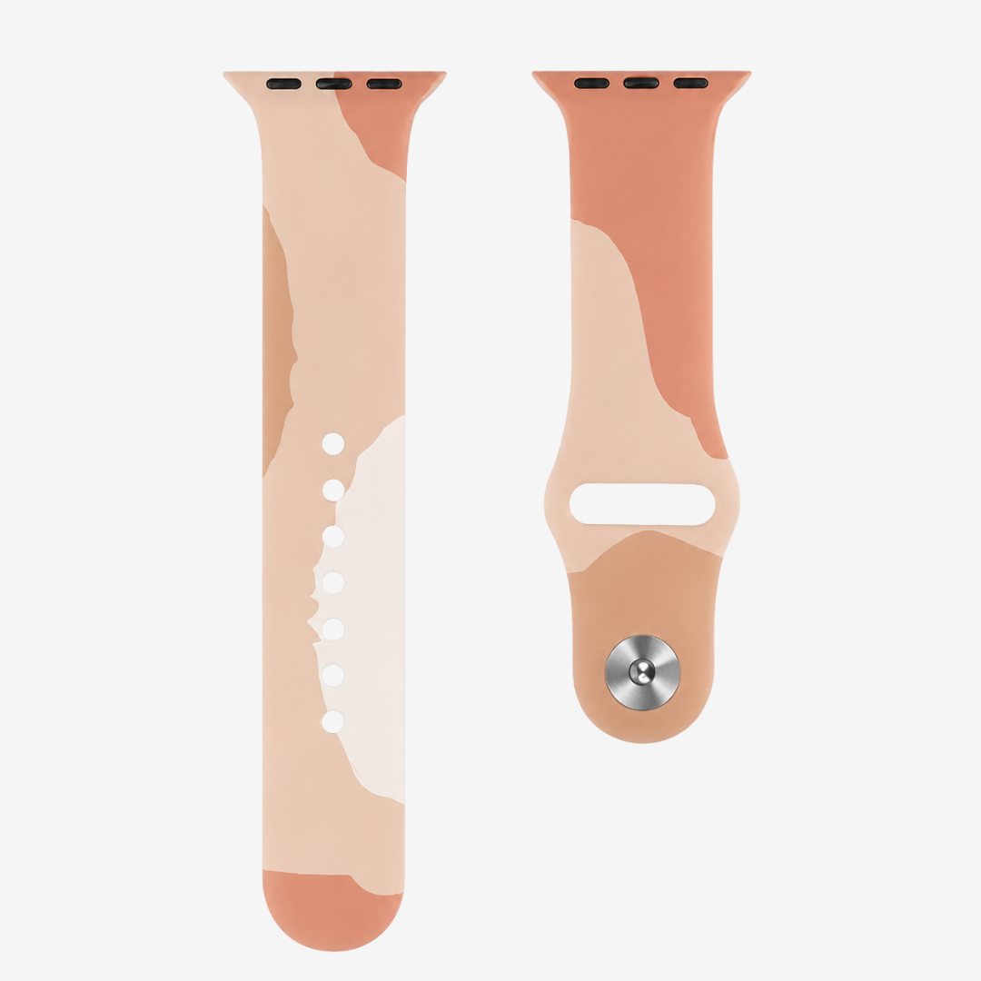 Apple Watch Band - Camouflage Silicone - Peach Blush - Watch Band