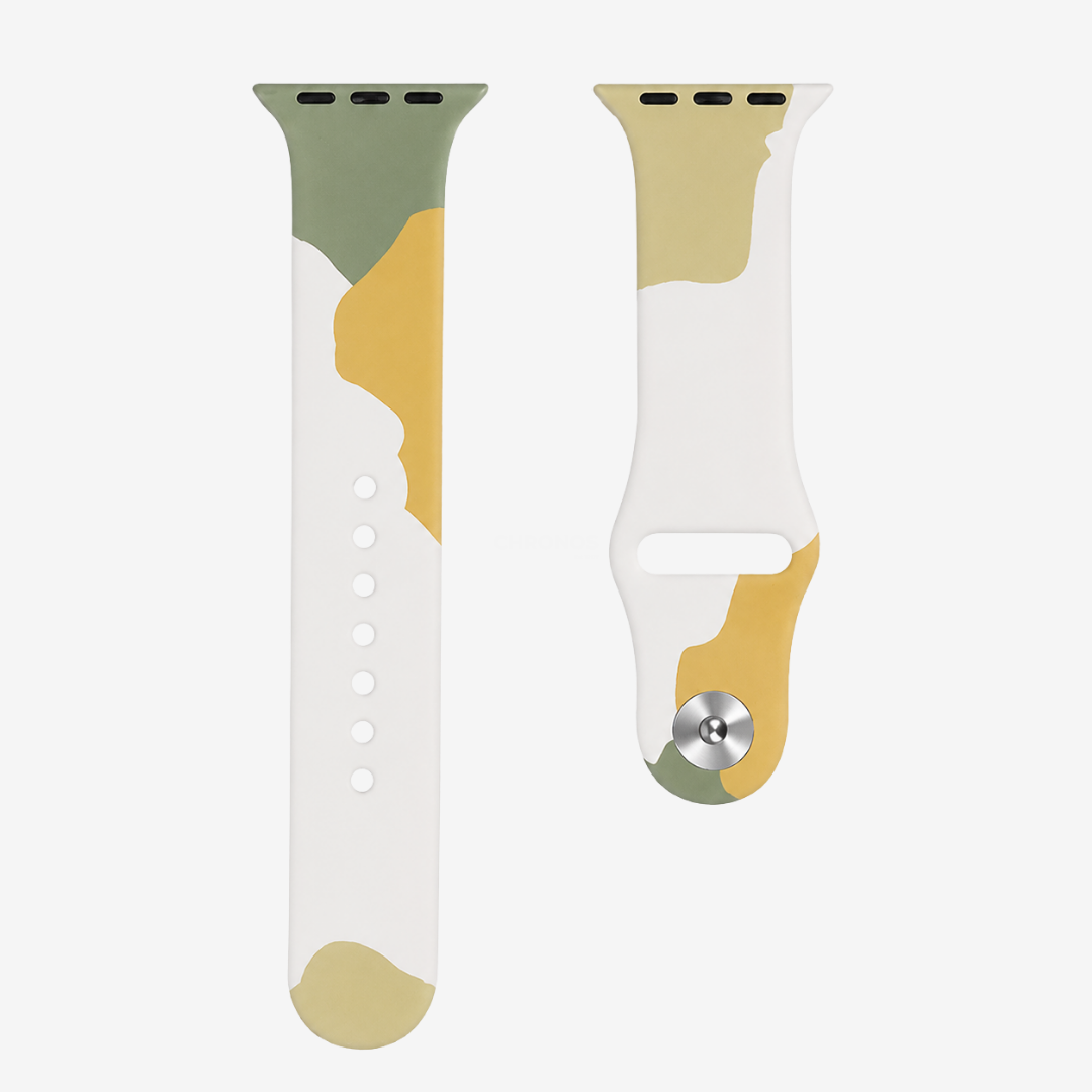 Apple Watch Band - Camouflage Silicone - Vanilla Gold - Watch Band