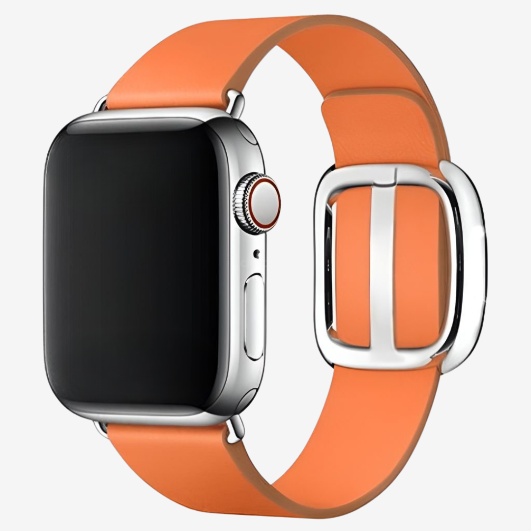 Apple Watch Band - Genuine Leather Band - Orange / 38MM / 40MM / 41MM / 42MM-S10/S11 - Watch Band