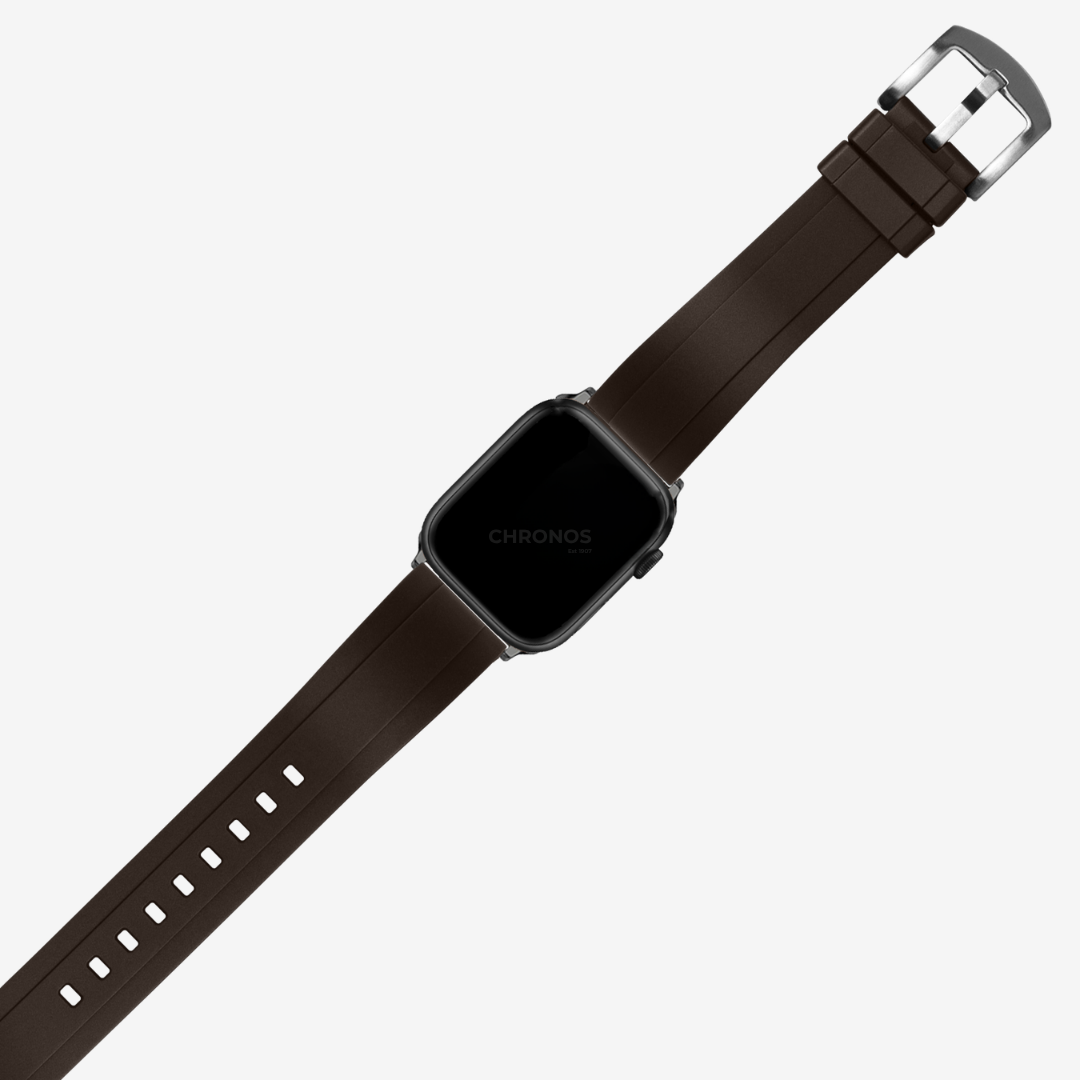 Apple Watch Band - Kingston FKM Rubber - Dark Brown - Watch Band