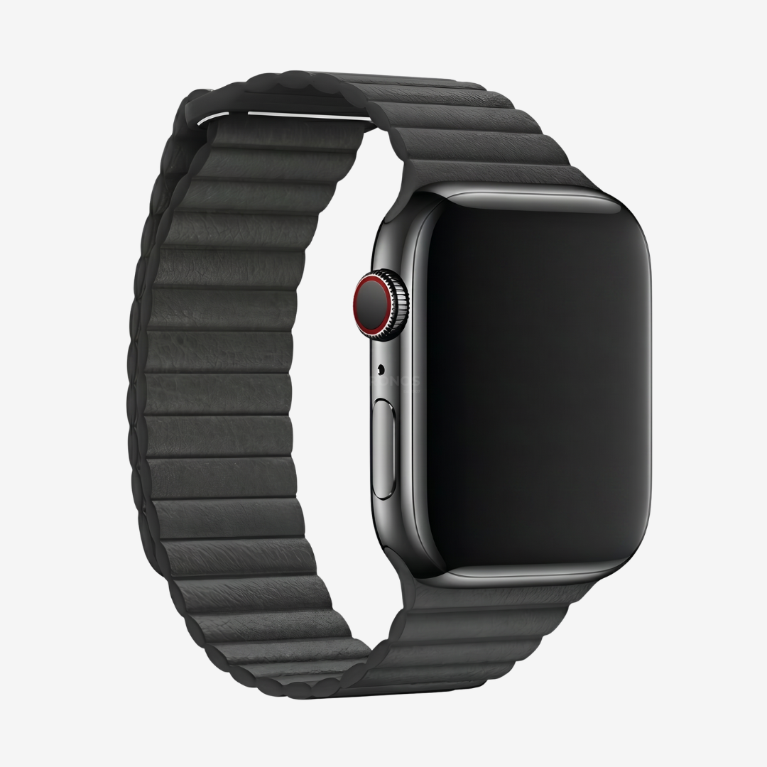 Apple Watch Band - Magnetic Leather Band - Marley Black / 38mm - Watch Band