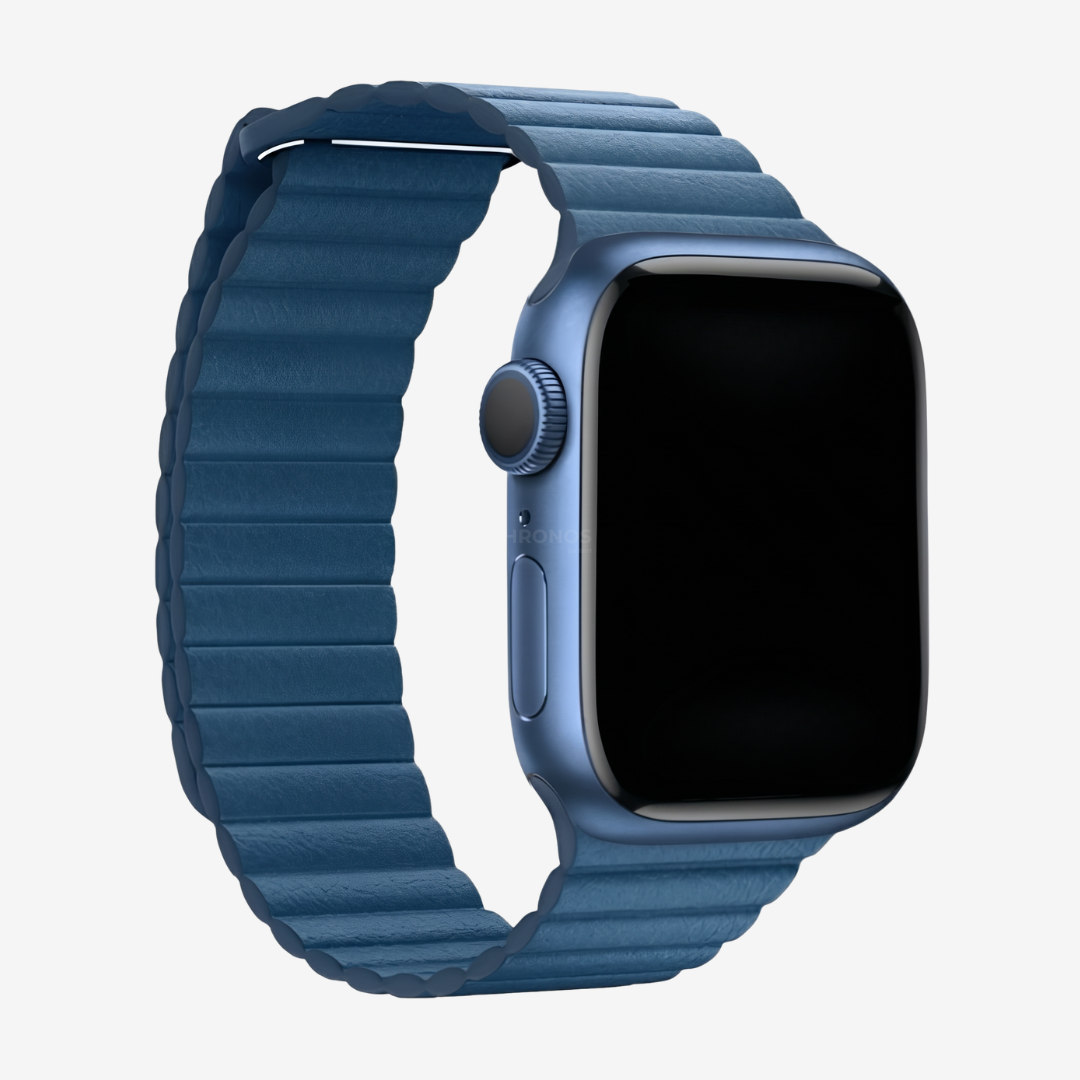 Apple Watch Band - Magnetic Leather Band - Marley Blue / 38mm - Watch Band