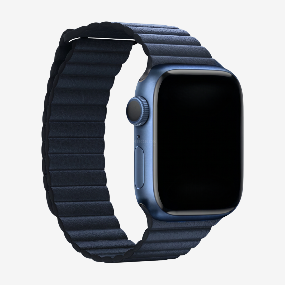 Apple Watch Band - Magnetic Leather Band - Marley Midnight Blue / 38mm - Watch Band